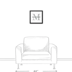 Kirkland's Home Monogram Wall Decor-Personalized Framed Monogram Canvas Wall Plaque