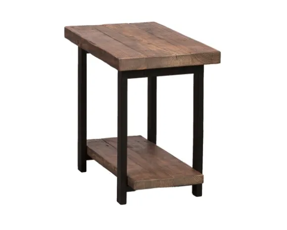 Kirkland's Home Accent & End Tables-Pine Wood And Metal Accent Table