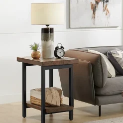 Kirkland's Home Accent & End Tables-Pine Wood And Metal Accent Table