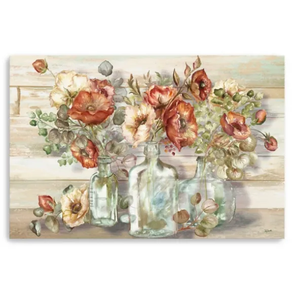 Kirkland's Home Canvas Art-Poppies And Eucalyptus Canvas Art Print, 60X40 In.