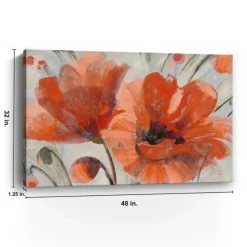 Kirkland's Home Canvas Art-Popping Poppies Canvas Art Print, 48X32 In.