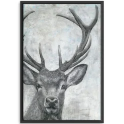 Kirkland's Home Canvas Art-Portrait Of A Deer Framed Giclee Canvas Art Print