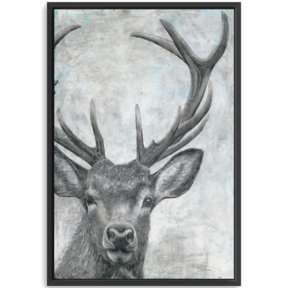 Kirkland's Home Canvas Art-Portrait Of A Deer Framed Giclee Canvas Art Print
