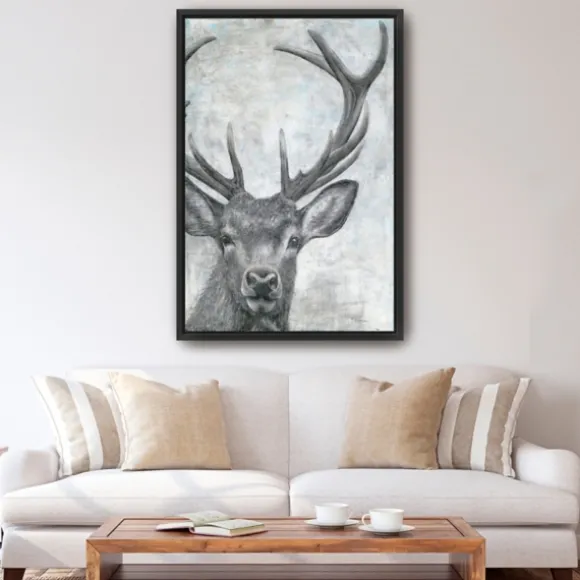 Kirkland's Home Canvas Art-Portrait Of A Deer Framed Giclee Canvas Art Print