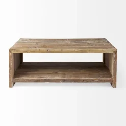 Kirkland's Home Coffee Tables-Reclaimed Natural Wood Distressed Coffee Table