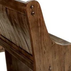 Kirkland's Home Dining Chairs-Reclaimed Pine Wood High Back Pew Dining Bench