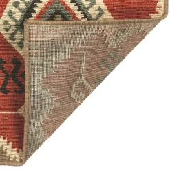 Kirkland's Home Outdoor Rugs-Red Bali Medallion Indoor/Outdoor Area Rug, 4X7