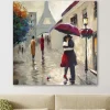Kirkland's Home Canvas Art-Red Umbrella Couple Giclee Canvas Art Print