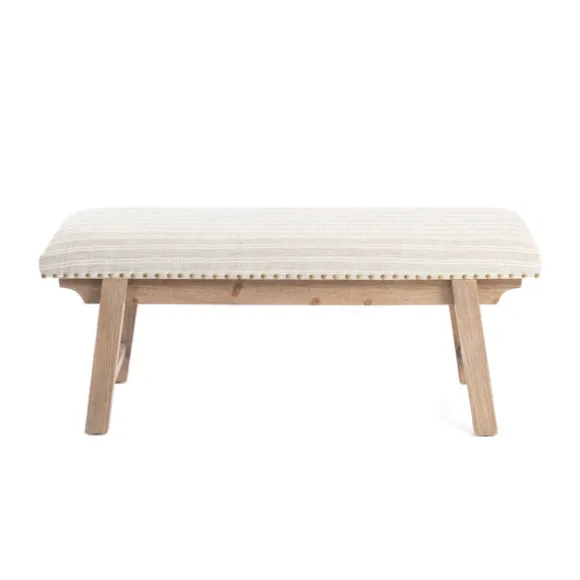 Kirkland's Home Benches & Ottomans-Remi Stripe Upholstered Bench