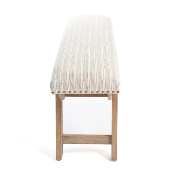 Kirkland's Home Benches & Ottomans-Remi Stripe Upholstered Bench