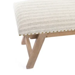 Kirkland's Home Benches & Ottomans-Remi Stripe Upholstered Bench