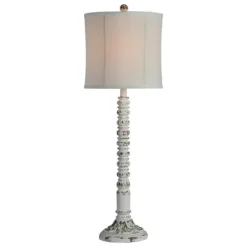 Kirkland's Home Buffet Lamps-Resin Distressed Spindle Buffet Lamp