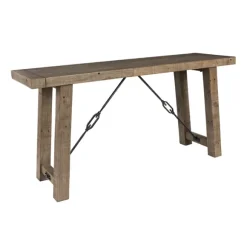 Kirkland's Home Console Tables-Roane Gray Reclaimed Pine Console Table