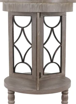 Kirkland's Home Accent & End Tables-Roberta Wood Decorative Metal Accent Table