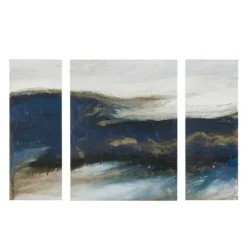 Kirkland's Home Canvas Art-Rolling Waves Blur Canvas Art Prints, Set Of 3