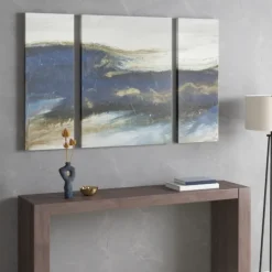 Kirkland's Home Canvas Art-Rolling Waves Blur Canvas Art Prints, Set Of 3