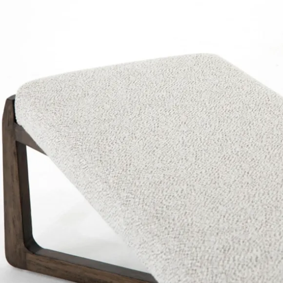 Kirkland's Home Benches & Ottomans-Roscoe Brunswick Pebble Upholstered Bench