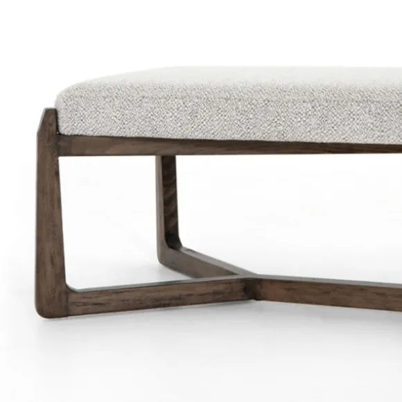 Kirkland's Home Benches & Ottomans-Roscoe Brunswick Pebble Upholstered Bench
