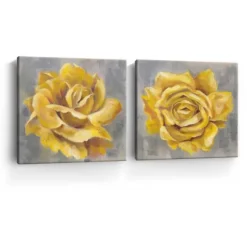 Kirkland's Home Canvas Art-Roses Giclee Canvas Art Prints, Set Of 2