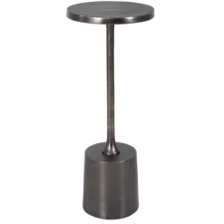 Kirkland's Home Accent & End Tables-Round Antique Nickel Accent Table