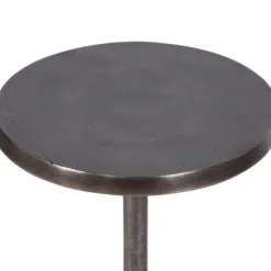 Kirkland's Home Accent & End Tables-Round Antique Nickel Accent Table