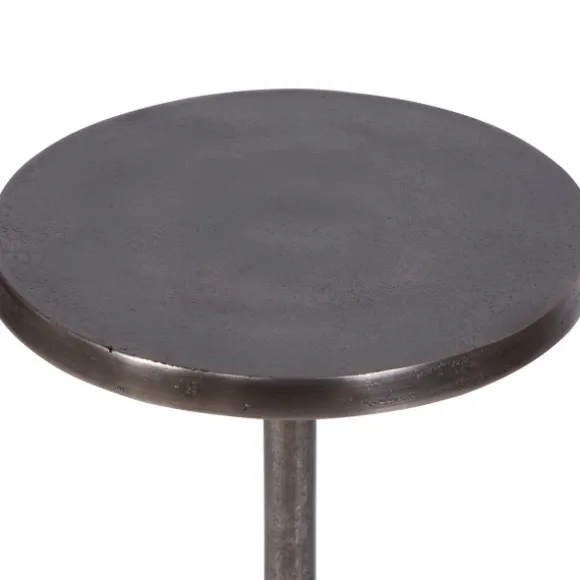 Kirkland's Home Accent & End Tables-Round Antique Nickel Accent Table