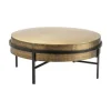 Kirkland's Home Coffee Tables-Round Hammered Metal Coffee Table