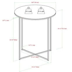 Kirkland's Home Accent & End Tables-Round Marble And Gold Accent Table