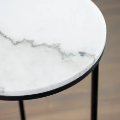 Kirkland's Home Accent & End Tables-Round Marble C-Table