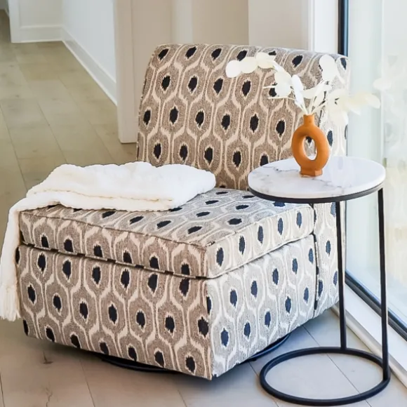 Kirkland's Home Accent & End Tables-Round Marble C-Table