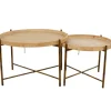 Kirkland's Home Coffee Tables-Round Rattan 2-Pc. Nesting Coffee Table Set