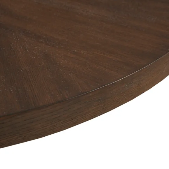 Kirkland's Home Coffee Tables-Round Walnut Wood Starburst Coffee Table
