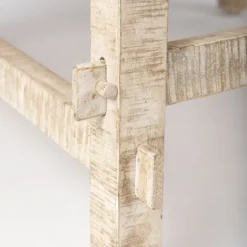 Kirkland's Home Coffee Tables-Round Whitewash Wood Modern Farmhouse Coffee Table