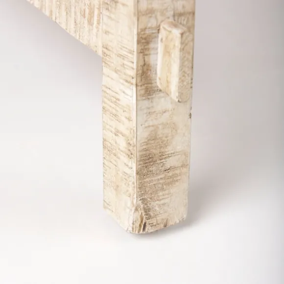 Kirkland's Home Coffee Tables-Round Whitewash Wood Modern Farmhouse Coffee Table