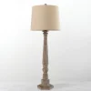 Kirkland's Home Buffet Lamps-Rustic Brown Wood Buffet Lamp