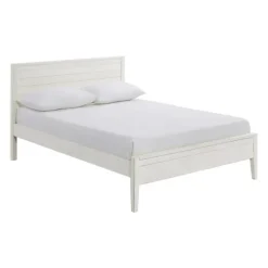 Kirkland's Home Beds & Headboards-Rustic Eggshell Wood Panel Full Bed Frame