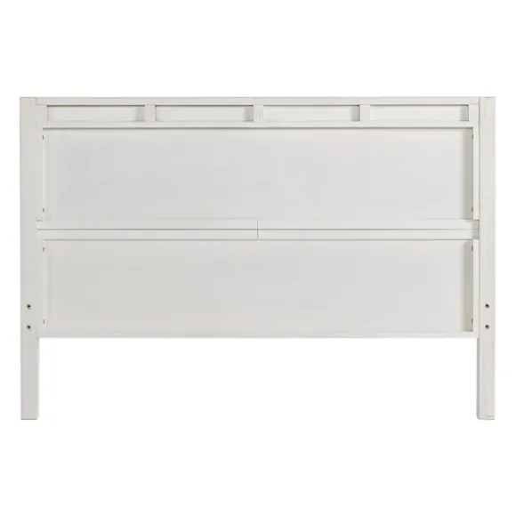 Kirkland's Home Beds & Headboards-Rustic Eggshell Wood Panel Full Bed Frame