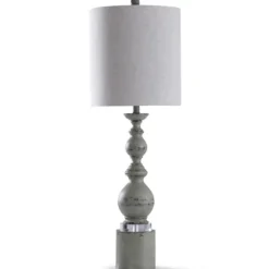 Kirkland's Home Buffet Lamps-Rustic Gray Balustrade Table Lamp