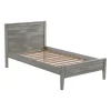 Kirkland's Home Beds & Headboards-Rustic Gray Pine Panel Twin Bed Frame