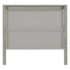 Kirkland's Home Beds & Headboards-Rustic Gray Pine Panel Twin Bed Frame