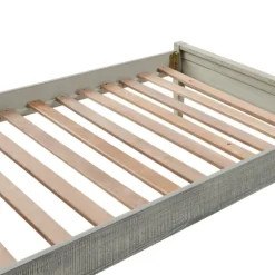 Kirkland's Home Beds & Headboards-Rustic Gray Pine Panel Twin Bed Frame