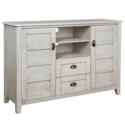Kirkland's Home Tv Stands & Media Consoles-Rustic Gray Wood 2-Drawer Console Table