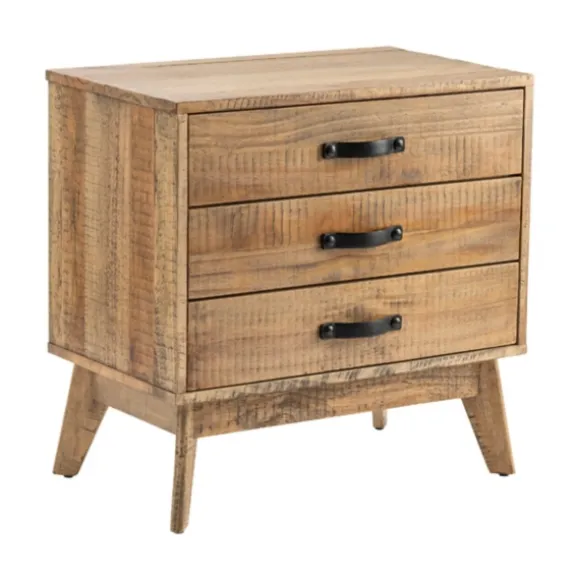 Kirkland's Home Accent & End Tables-Rustic Medium 3-Drawer Side Table