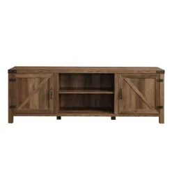Kirkland's Home Tv Stands & Media Consoles-Rustic Oak Barn Door Tv Stand