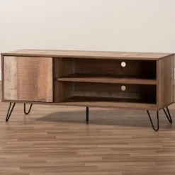 Kirkland's Home Tv Stands & Media Consoles-Rustic Oak Wood Tv Stand