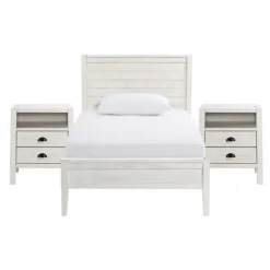 Kirkland's Home Beds & Headboards-Rustic Pine Panel 3-Pc. Twin Bedroom Set