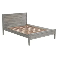 Kirkland's Home Beds & Headboards-Rustic Smoke Wood Panel Full Bed Frame