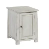 Kirkland's Home Accent & End Tables-Rustic White Cabinet Accent Table
