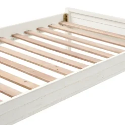 Kirkland's Home Beds & Headboards-Rustic White Pine Panel Twin Bed Frame