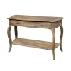 Kirkland's Home Console Tables-Rustic Wood Curved Console Table